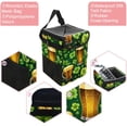 thumbnail image 2 of Saint Patrick's Day Foldable Car Garbage Can with Lid - Leak-proof Hanging Storage Bag Trash Bin for Car, 2 of 6