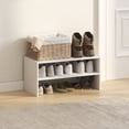 thumbnail image 2 of Furinno FANO 24-Inch Stackable Shoe Rack for Closet Entryway White, 2 of 5