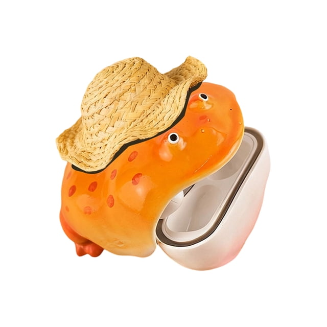 Bookk Earbuds Compatible With Frog Design Cover Animals Soft Scratch Wireless Earphone Protector Handmade