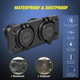 thumbnail image 3 of Nilight Dual USB QC 3.0 USB Charger and Cigarette Lighter Power Socket Pre-Wired, Black, 3 of 8