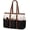 L-Black-beige-brown, variant on Laptop Tote Bag for Women Work, Teacher Tote Bag Nurse Bag With Large Cup Holder, Utility Professional Computer Bag For Work/Travel/College/Daily, Large Purse Handbag With Multi Pockets