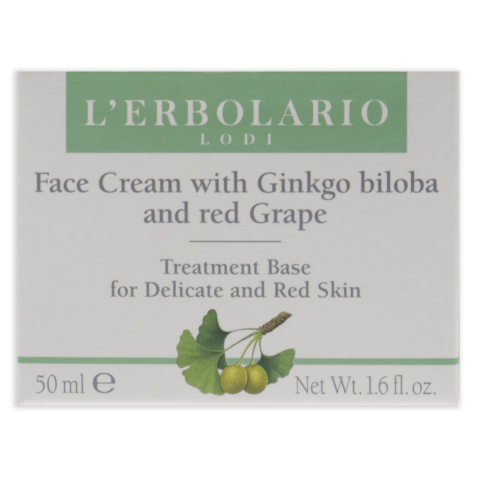 Face Cream with Ginkgo Biloba and Red Grape
