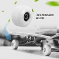 thumbnail image 2 of Exogio Skateboard Wheels 52mm 98A PU with Bearings Set of 4 White, 2 of 8