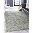 thumbnail image 3 of Unique Loom Floral Shag Floral Vine Design Rug 5' x 8' Rectangle in Green, 3 of 10