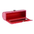 thumbnail image 1 of Inteprter Estuche de lápiz labial de cuero Caja de almacenamiento con espejo para monedero Negro Almacenamiento y organización del hogar Rosa roja, 1 of 1