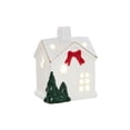 thumbnail image 6 of Christmas Village Ceramic Snow House with Glowing Light, Festive Holiday Decor for Shelf and Desk, Winter Wonderland Decorations for Tabletop, 6 of 7