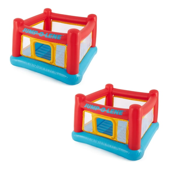 Intex 2 Pack Inflatable Jump-O-Lene Indoor or Outdoor Playhouse Bounce Castle House