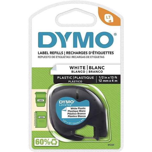 Cinta Blanca de Plástico Dymo 12mm X 4mtrs 91331