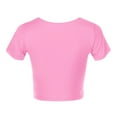 thumbnail image 5 of Pink Womens Tops Womens Fashion Summer Short Sleeve Cute Crop Tops Casual Basic Crewneck Slim Fit T Shirts Shirts for Women, 5 of 5