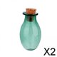 thumbnail image 1 of Paquete de 6 Frascos de Vidrio con Tapones de Corcho Natural 2 piezas, 1 of 8