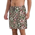 thumbnail image 2 of Kdxio Leopard Dots Pattern Mens Casual Shorts - Drawstring Summer Beach Sports Shorts for Men, 2 of 9