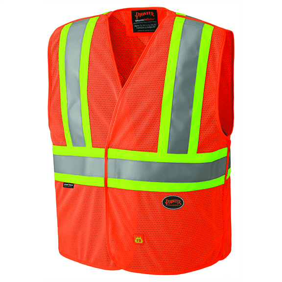 Pioneer Flame Resistant Hi-Viz Vest - Color: Hi-Viz Orange - Size: L/XL