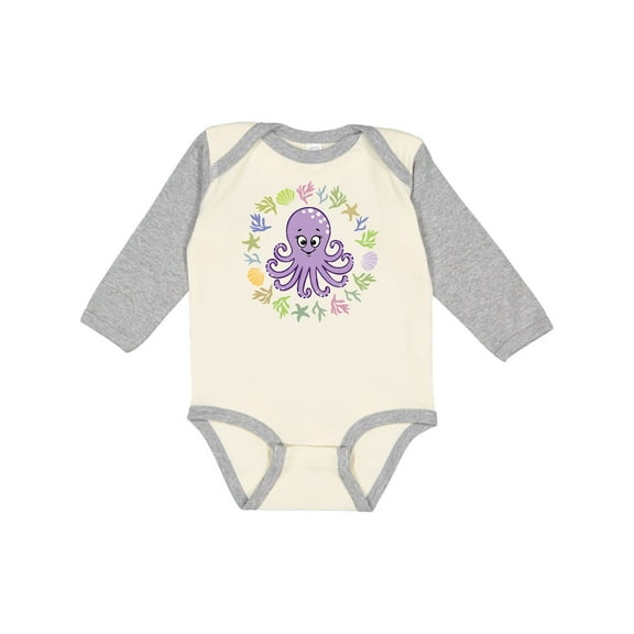 Inktastic Octopus Cute Girls Girls Long Sleeve Baby Bodysuit