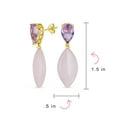 thumbnail image 4 of Bling Jewelry Womens  Dangle Chandelier Earrings in Gold Plated with CZ & Gemstones, 4 of 4