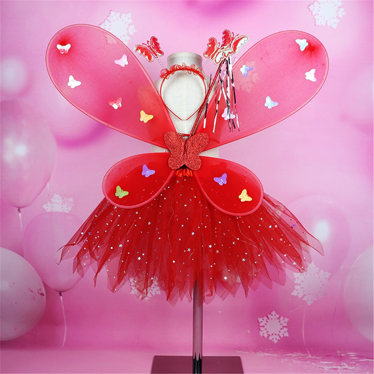 Womens Girls Summer Colours Headband Decorative 3D Butterfly Fancy Dress UP Set 
