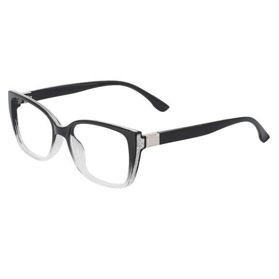 OCCI CHIARI Fashion Reading Glasses for Women Square Readers 1.0 1.25 1.5 1.75 2.0 2.25 2.5 2.75 3.0 3.5 4.0 5.0 6.0 (Black-Clear,2.25)