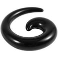 thumbnail image 3 of 9 Pairs of Acrylic Spiral Taper Tunnel Ear Stretcher Expander Plugs---Black, 3 of 7