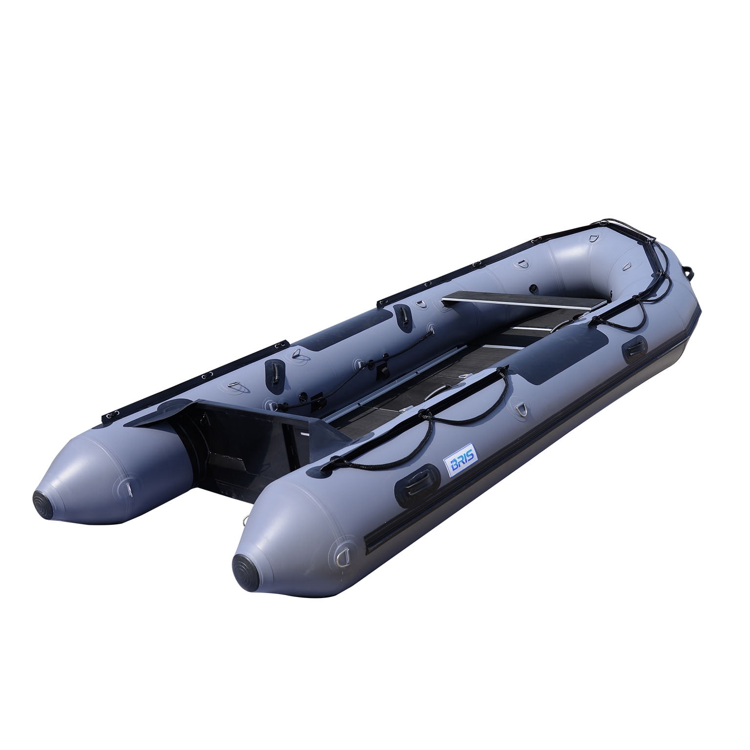 BRIS 1.2mm PVC 14.5 ft Inflatable Boat Inflatable Fishing Pontoon Dinghy Boat