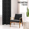 thumbnail image 3 of Cortinas opacas Deconovo con estampado geométrico de líneas, con aislamiento térmico y ojales, color negro/línea geométrica, 42 x 90 pulgadas, para dormitorio, 3 of 8