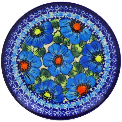 Polmedia Bold Poppies Polish Pottery Decorative Plate