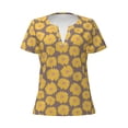 thumbnail image 3 of Naloa Sunflower Print T-Shirts Short Sleeve V Neck Tees for Women Fashion Tops Trendy Lightweight Soft Casual Summer Outfits Clothes, 3 of 5