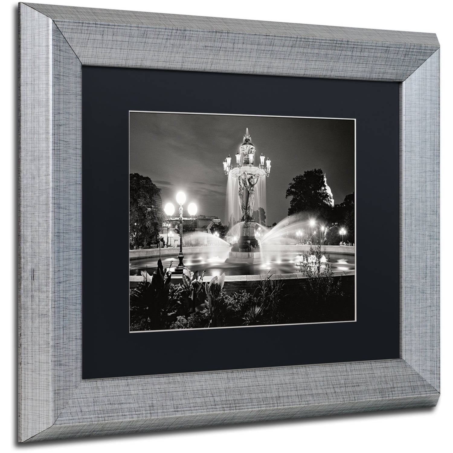 Trademark Fine Art "Bartholdi Park" Canvas Art by Gregory O'Hanlon Black Matte, Silver Frame