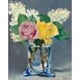 thumbnail image 2 of Manet, Edouard 15x18 Gold Ornate Wood Framed with Double Matting Museum Art Print Titled - Lilas et roses, 2 of 4