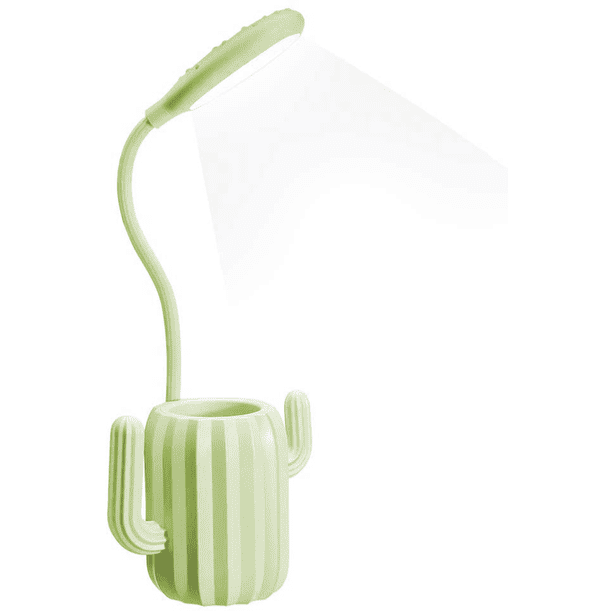 Lámpara de escritorio para niños, lámpara de noche con cuello de cisne Lámpara de escritorio LED regulable de 3 niveles de brillo con interruptor táctil y portalápices Vhermosa 21.5*14*11cm