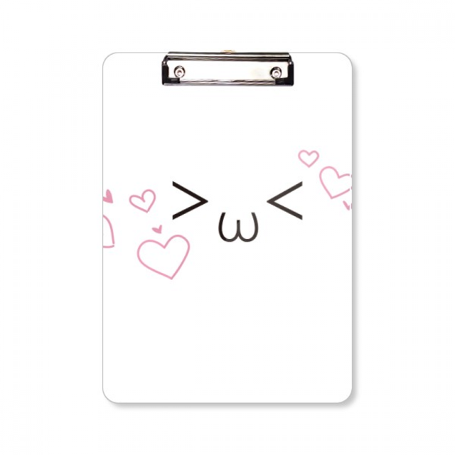 Kaomoji amo expresión Portapapeles Carpeta de escritura Placa de soporte A4