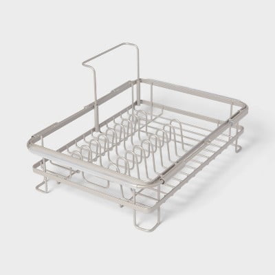 Over the Sink Expandable Caddy Drying Rack Towel Bar