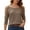 *2-Khaki, variant on VBVC Women's Crisscross Cold Shoulder T-Shirt,Ladies Casual Pleated Front Short Sleeve Top,Summer Crew Neck Breathable Blouse for Women,Black,S-2XL