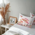 thumbnail image 6 of Lumbar Pillow Covers 20x12 Inch Set of 2, Pink Mushroom Waterproof Outdoor Pillow Covers, Spring Botanical Floral Summer Decorative Cushion Pillowcases for Couch, Sofa, Bed, Garden, Patio, 6 of 9