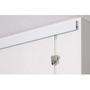 STAS Cliprail Pro Picture Hanging System Set White - Covers 9.84 ft of Wall Space - Heavy Duty Picture Rail & Art Hanging Gallery Kit Without Nails - for Home or Museum Includes 4 Hooks & Cords