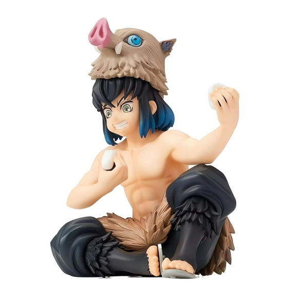 Inosuke Hashibira Ghost Slayer Figure Eat Rice Balls Series Action Figure Toys Collection Ghost Slayer Merch Action Figures Desktop Decoration