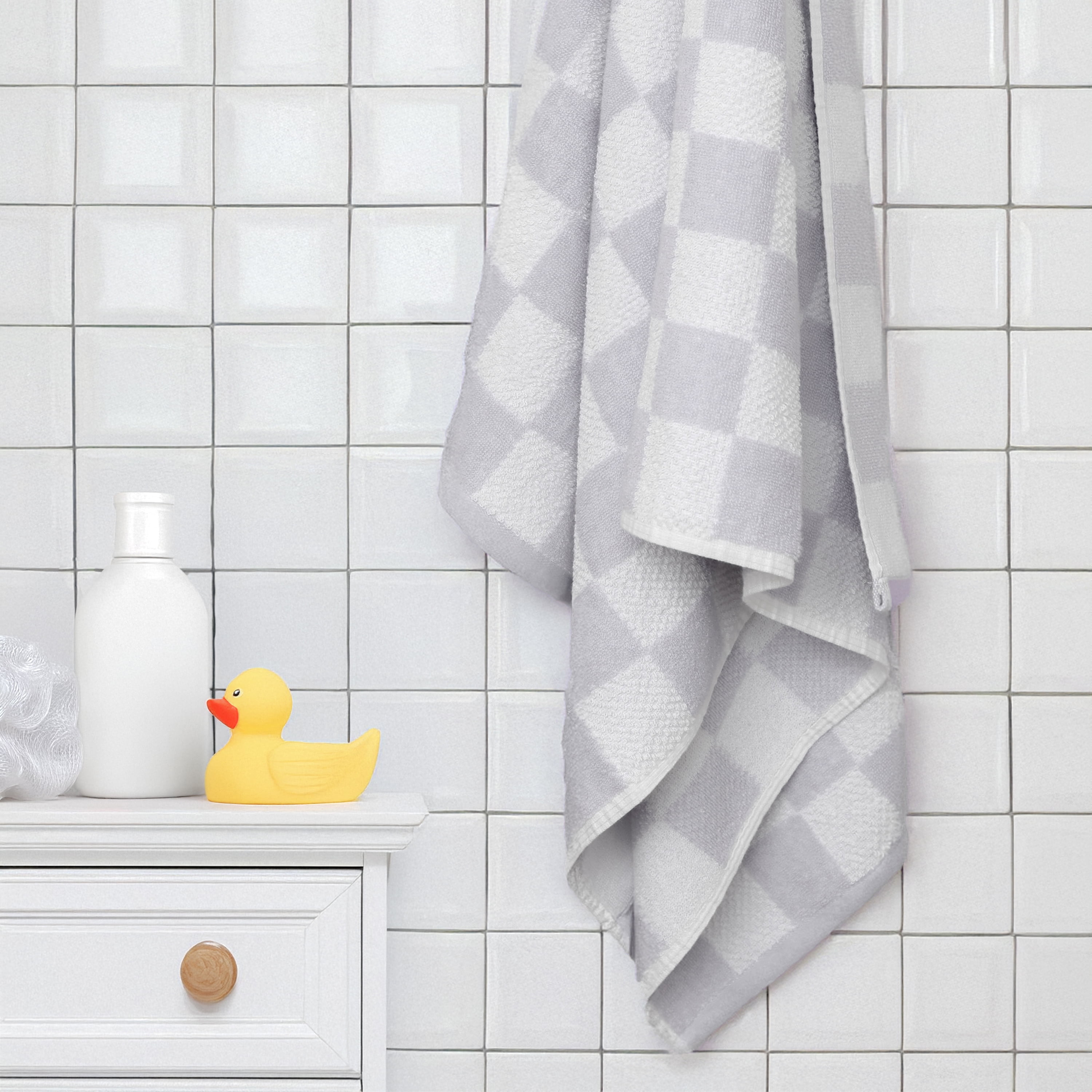 Your Zone Kids Bath Towel Cotton Blended Fabric, Gray