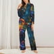 thumbnail image 2 of Balery Neon Seahorse Underwater Realm Conjunto de Pijama con Estampado para Mujer, Conjunto de Dos Piezas con Manga Larga, Ropa de Dormir Suave con Bolsillos, Pijamas Cómodos-Small, 2 of 7