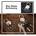 thumbnail image 4 of Lsupdaol 2 Pcs Detachable Key Spider Key Chain Accessory with 4 Split Rings Buckle Waist Hanging Name Round Keychain Metal Keychain Ring Holder for Unisex Women Men, 4 of 6