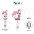 thumbnail image 4 of Funny Retractable Badge Reels with Alligator Clip - Acrylic ID Badge Holder for Nurses, Teachers, Doctors, Students, 4 of 7