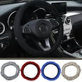 thumbnail image 2 of Car Steering Wheel Cover Microfiber Breathable Elastic Anti-slip Protector E3P2, 2 of 8