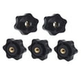 thumbnail image 4 of RANMEI 5Pcs Plum Hand Tight Nut Star Mechanical Black Thumb Nut Clamping Knob Hand Nuts, 4 of 9