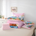 thumbnail image 6 of Feelyou Cartoon Monogrammed E Twin Bedding Sets 7-Piece for Kid, Magic Pink Axolotl Bedding Comforter Set, Cute Ocean Coral Reversible Sheet Sets, Luxury Bedroom Decor, 6 of 8