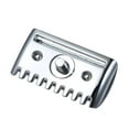thumbnail image 3 of 1 Pce Tête de Sécurité de Rechange Traditionnelle Chrome Barre Festonnée Double Bord Tête de Sécurité Rasage Tête à Peigne Ouvert pour Hommes Barbier Homme Usage Domestique Outils de Rasage, 3 of 7