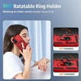 thumbnail image 6 of for Samsung Galaxy A25 5G Case with Camera Lens Cover, HD Screen Protector, 10 FT Military Grade Drop Protection, Magnetic Ring Holder Kickstand Protective Phone Case for Galaxy A25 5G, Red, 6 of 12