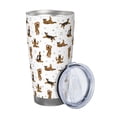 thumbnail image 2 of Balery German Shepherd Dog Pattern 20oz Insulated Car Cup with Dual Drink Lids, Stainless Steel Travel Mug Eco-Friendly and Leak-Proof-Straw Two-piece Set, 2 of 8