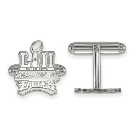 Philadelphia Phillies Cufflinks - Philadelphia Eagles Super Bowl LII Champions Sterling Silver Main Cufflink Set - Silver - No Size
