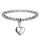 thumbnail image 2 of Corazón de acero inoxidable 26 letras alfabeto pulsera para mujer, regalos de San Valentín Sincero  Joyería, 2 of 8