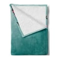 thumbnail image 2 of Floral Soft Flannel Fleece Throw Blanket, Fig Tree Florets with Sunny Sky Exotic Summer Spring Plants Scenic Nature View, Cozy Plush for Indoor and Outdoor Use, 70" x 90", Teal Hot Pink, by Ambesonne, 2 of 5
