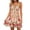 Pink, variant on Bohemian Dresses for Women Floral Print Spaghetti Strap V Neck Adjustable Casual Summer Midi Dress White