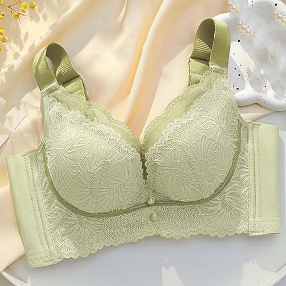 Levmjia Women's Bras Seamless Wirefree Solid Color Lace Comfortable Breathable Everyday Wear with Lace Trim Support and All Day Comfort