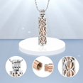 thumbnail image 5 of Cremation Urn Pendant Necklace with Hollow Cylinder Vial Keepsake Urn Cremation Jewelry Memorial Lockets for Ashes for Women Men, 5 of 6